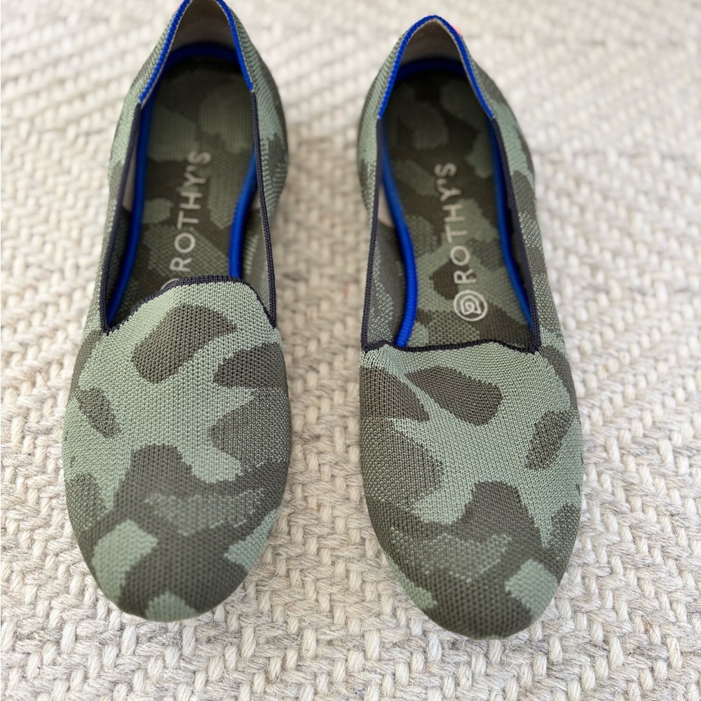 Rothy's Green Camouflage Loafers